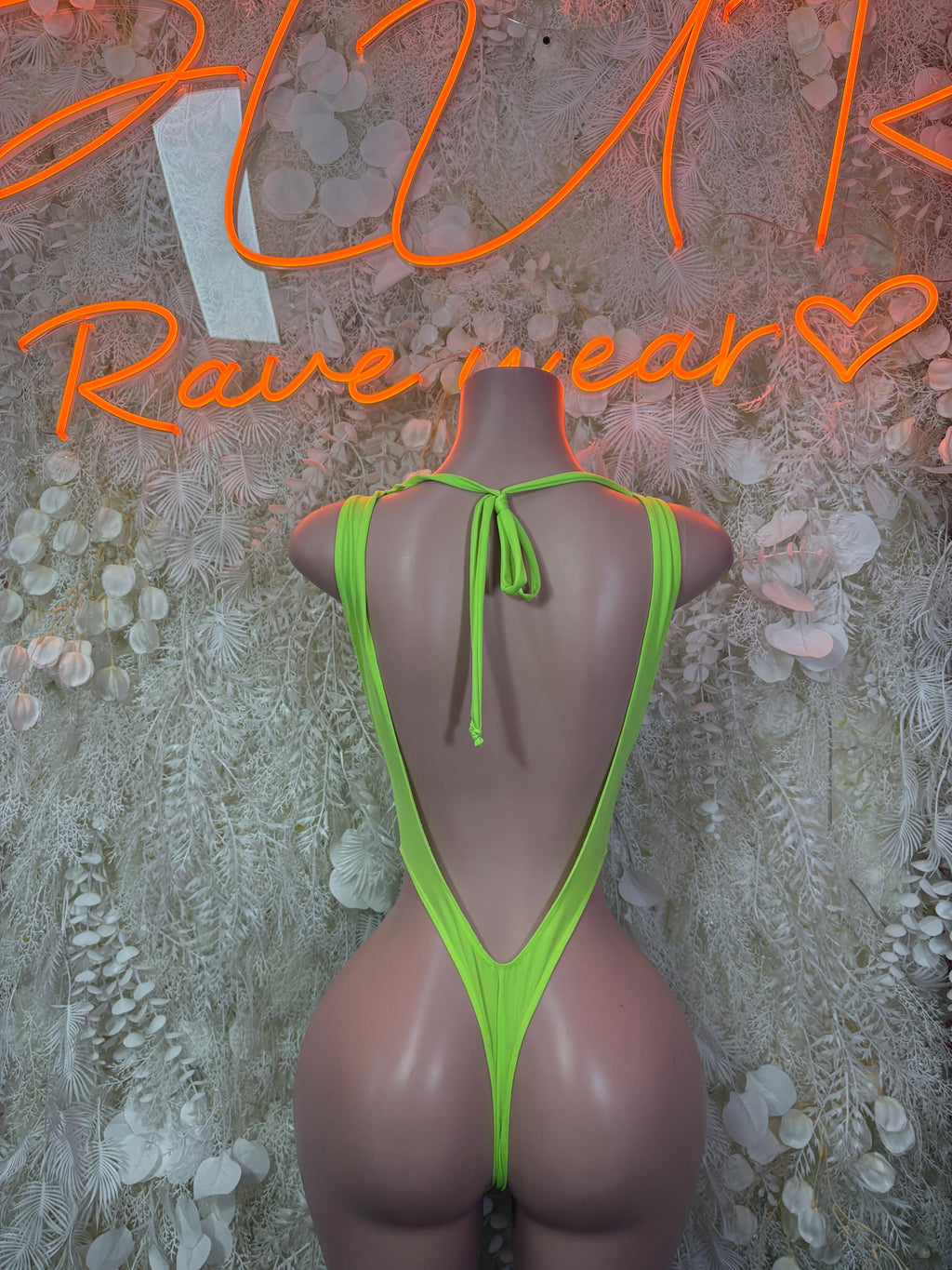 Ravewear One-Piece Bodysuit - Neon Green | Exotic Dancewear for Performers, Raves, & Festival Clothing - image 2