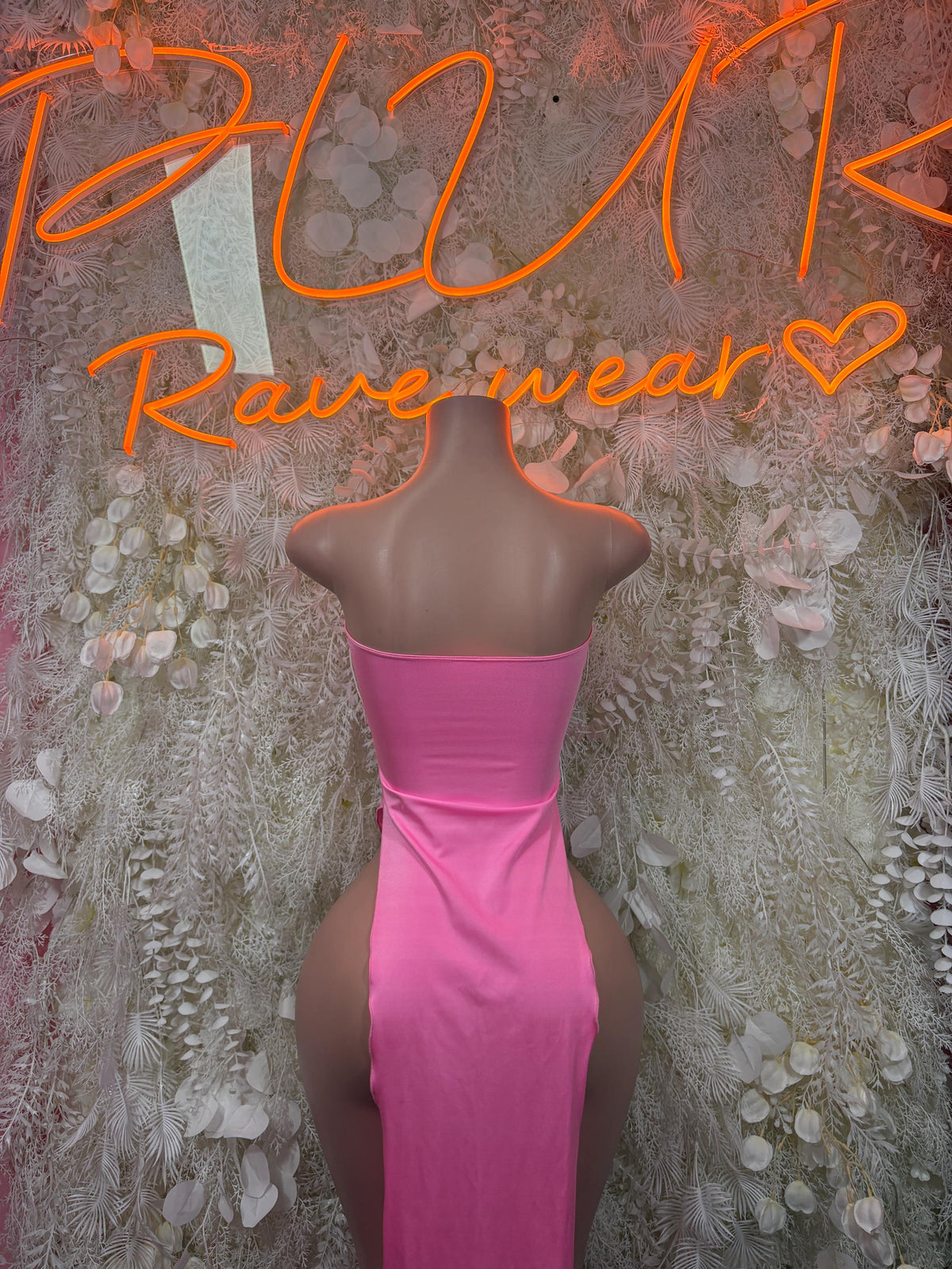 Hot Pink Festival Gown - Exotic Dancewear Elegant, Date Night Dress, Formal Evening Maxi - image 2