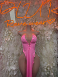 Hot Pink Festival Gown - Exotic Dancewear Elegant, Date Night Dress, Formal Evening Maxi