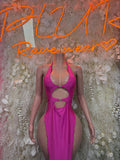 Pink Festival Gown - Exotic Dancewear Elegant, Date Night Dress, Formal Evening Maxi