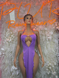 Purple Gown - Exotic Dancewear Elegant, Date Night Dress, Formal Evening Maxi Womens Clothing