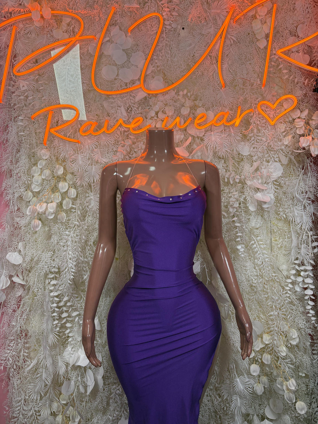 Purple Gown - Exotic Dancewear Elegant, Date Night Dress, Formal Evening Maxi Womens Clothing