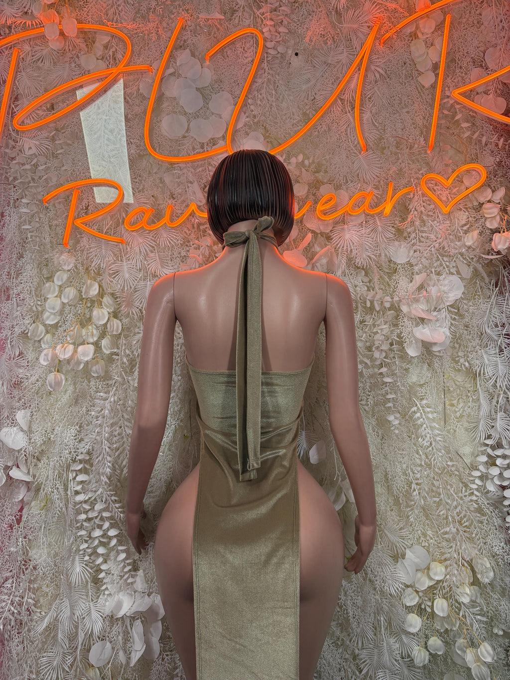 Nude Gown - Exotic Dancewear, Stripper Dress, Festival Rave Outfit, Elegant Evening Date Night Dress - image 2