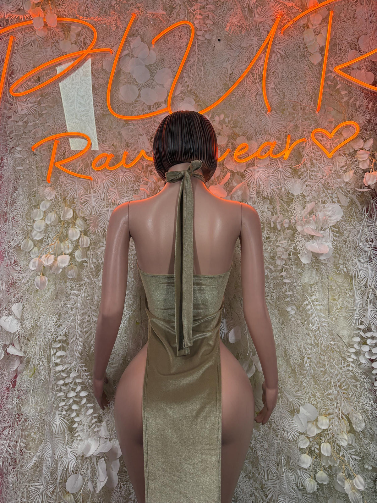 Nude Gown - Exotic Dancewear, Stripper Dress, Festival Rave Outfit, Elegant Evening Date Night Dress - image 2