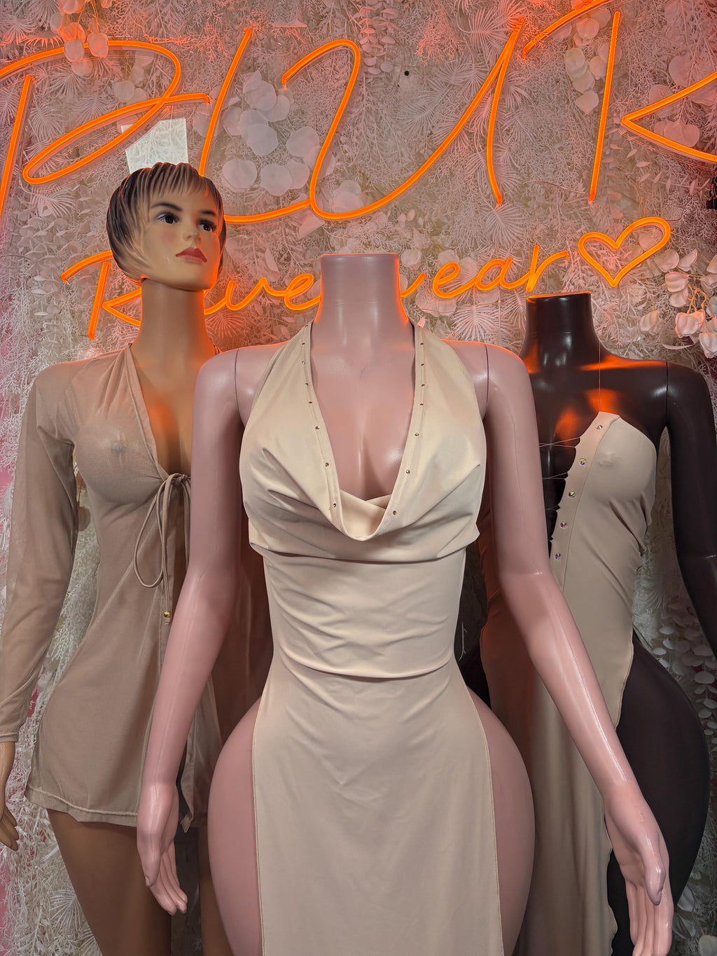 Nude Gown - Exotic Dancewear Elegant, Date Night Dress, Formal Evening Dress - image 3