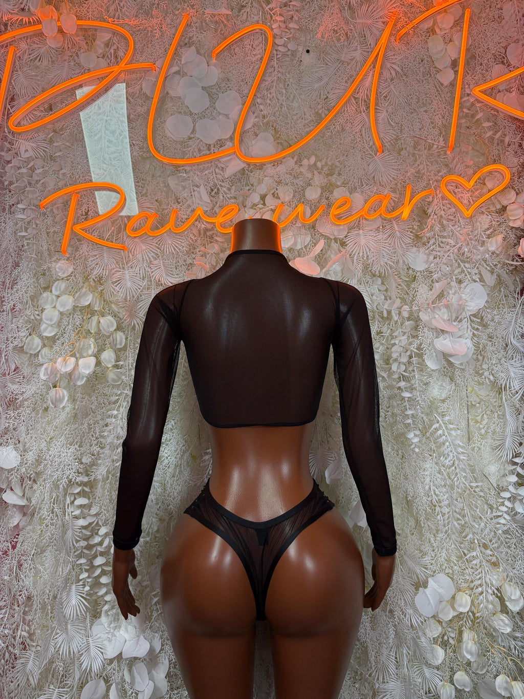 Ravewear Black Two Piece Set Festival Outfit Clubwear Bartender Outfit - image 2