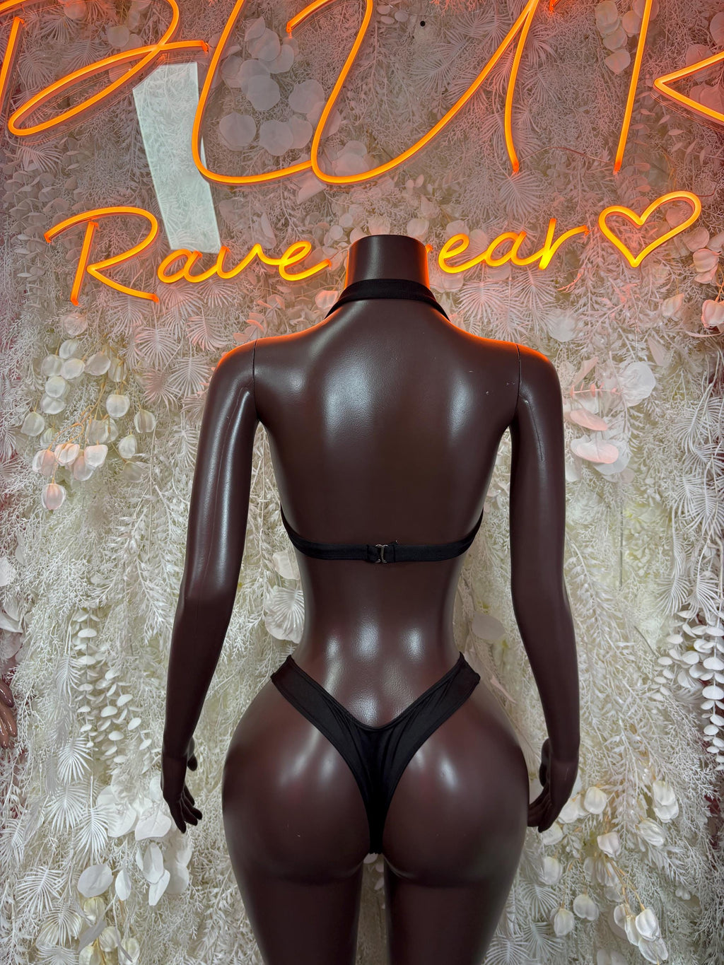 Black Two-Piece Rave Outfit: Festival, Clubwear, Bartender Set - image 2