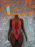 Bartender Outfit - Coral Bodysuit Exotic Dancewear for Performers, Raves, & Bottlegirls