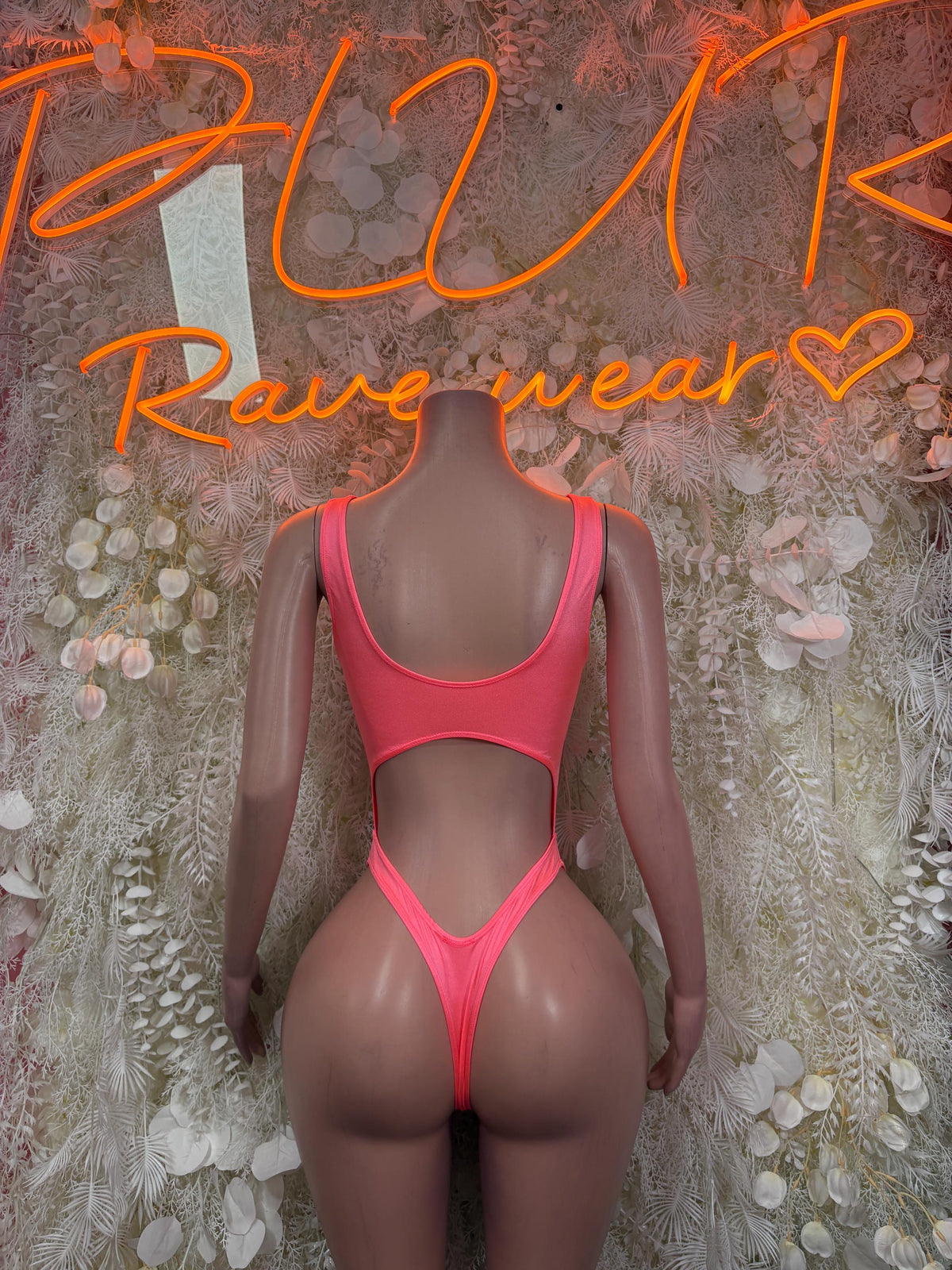 Bottlegirl Outfit - Coral Bodysuit Exotic Dancewear for Performers, Raves, & Bottlegirls - image 2