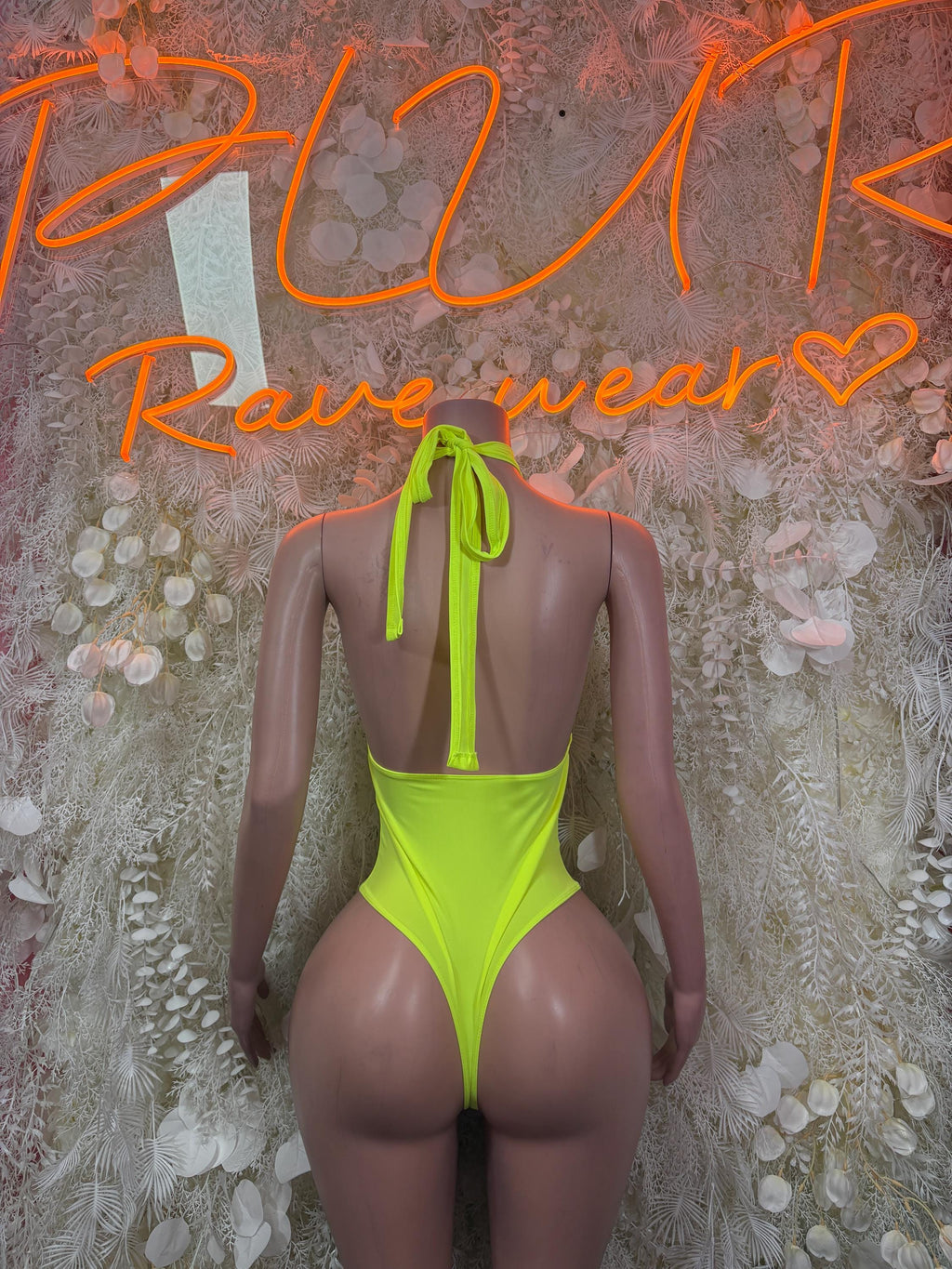 Ravewear One-Piece Bodysuit - Neon Green | Exotic Dancewear for Performers, Raves, & Festival Clothing - image 2