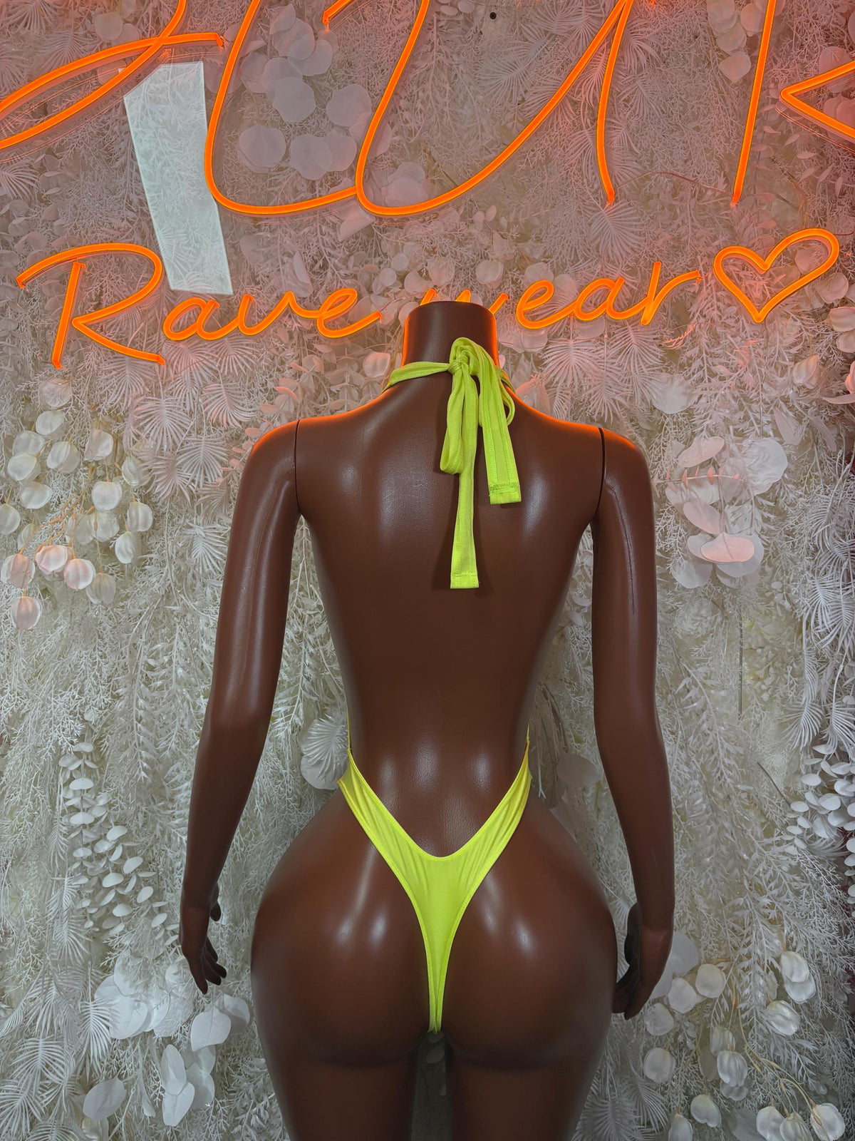 Festival Bodysuit One-Piece - Neon Green | Exotic Dancewear for Performers, Raves, & Festival Clothing - image 2