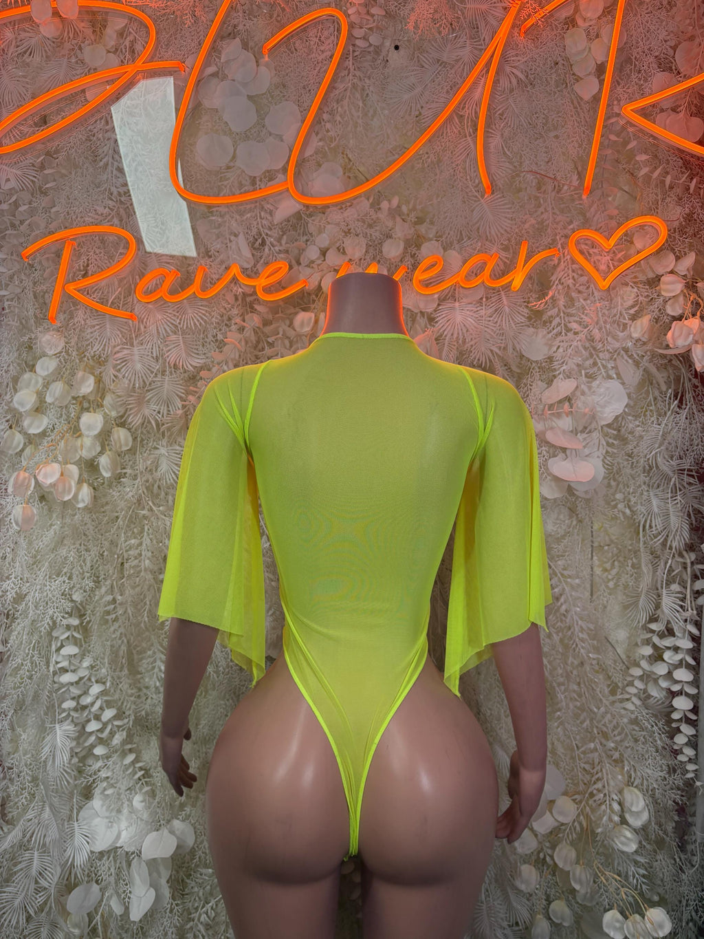 Bottlegirl Bodysuit Neon Green Exotic Dancewear for Performers, Raves, & Festival Clothing - image 2