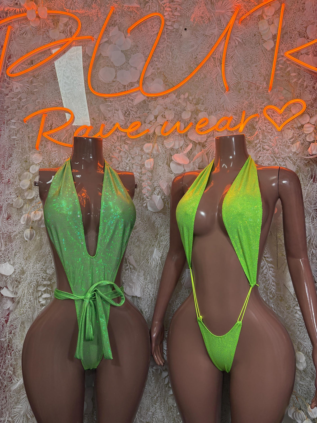 Green Metallic Bodysuit | Rave Festival, Exotic Dancewear, Pole Costume - image 3