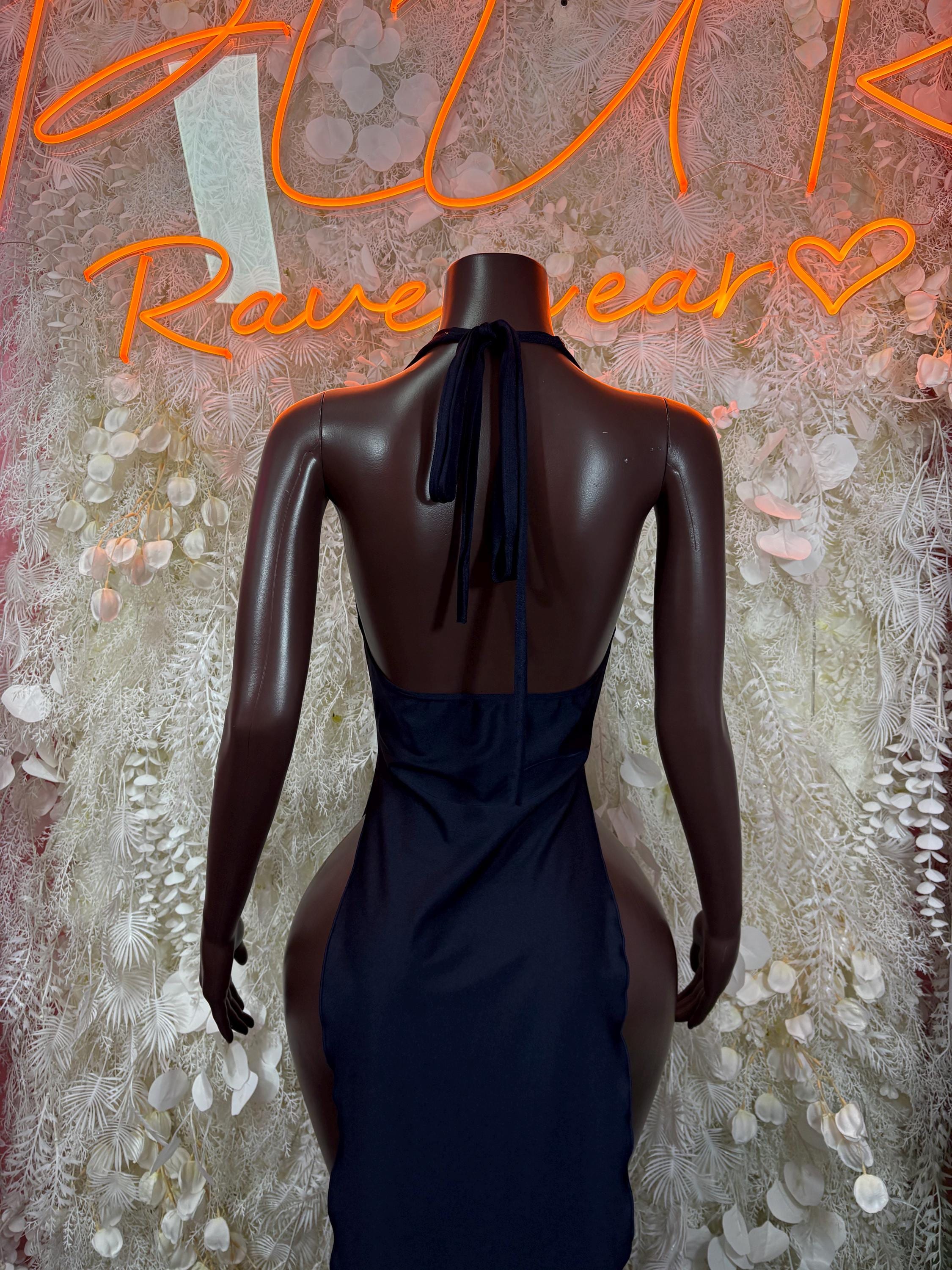 Black Gown - Exotic Dancewear Elegant, Date Night Dress, Formal Evening Gown