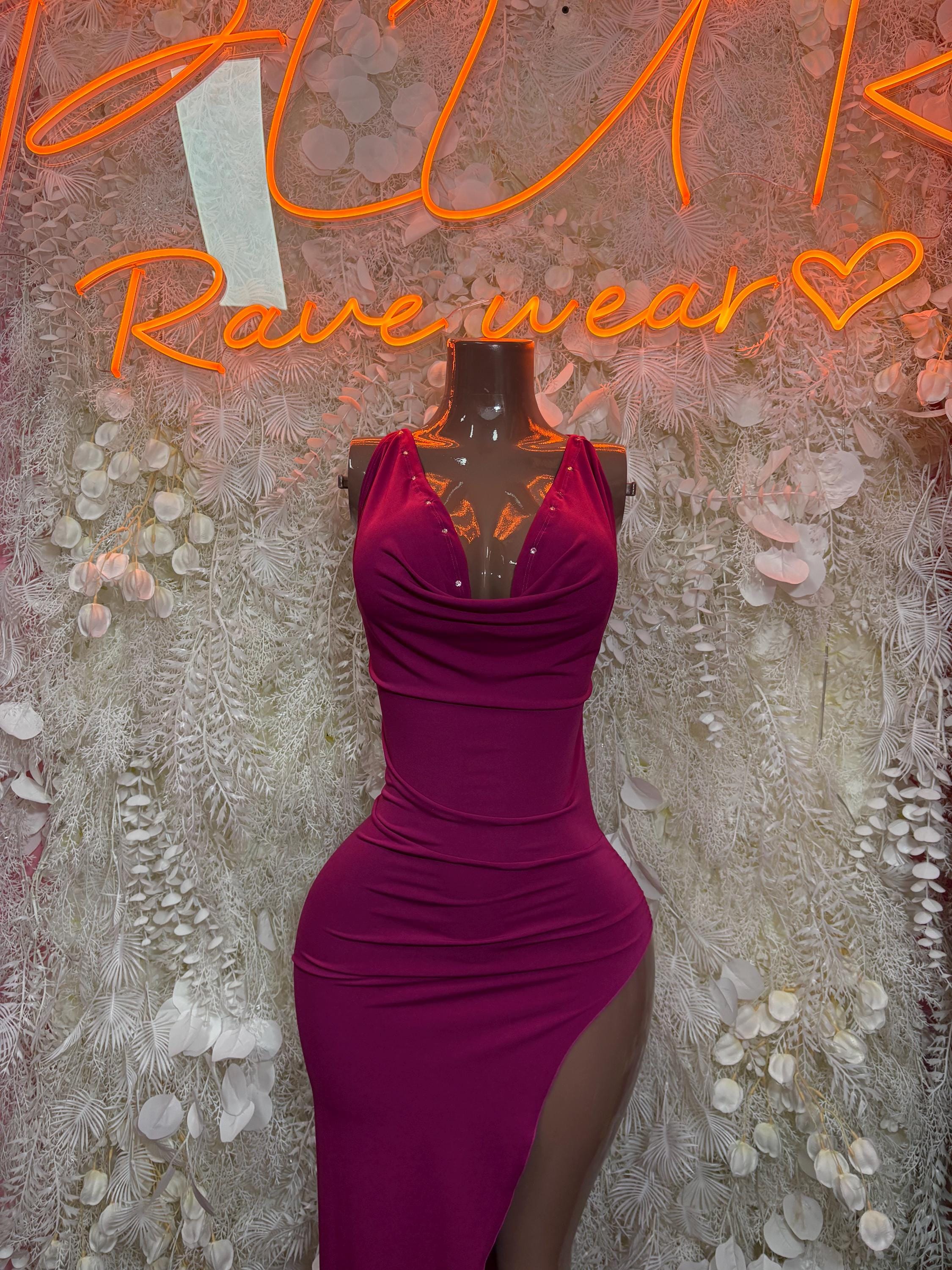 Purple Gown - Exotic Dancewear Elegant, Date Night Dress, Formal Evening Gown