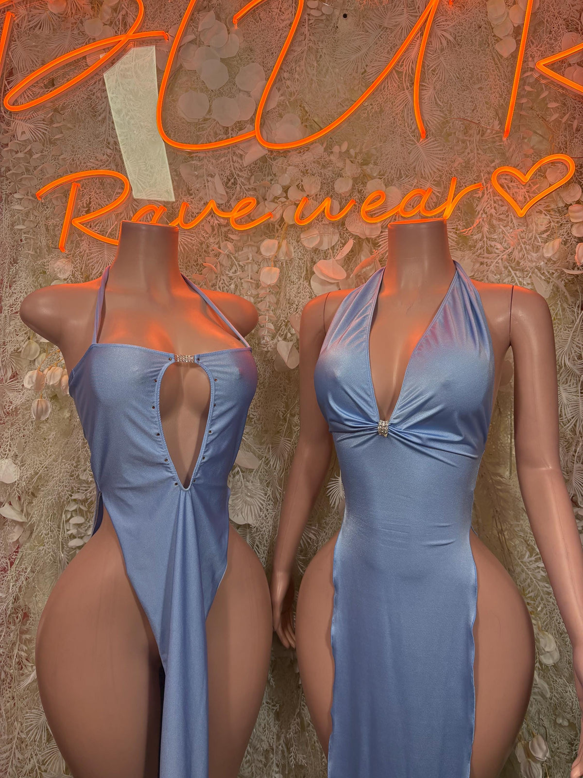 Baby Blue Gown - Exotic Dancewear Elegant, Date Night Dress, Formal Evening Gown - image 3