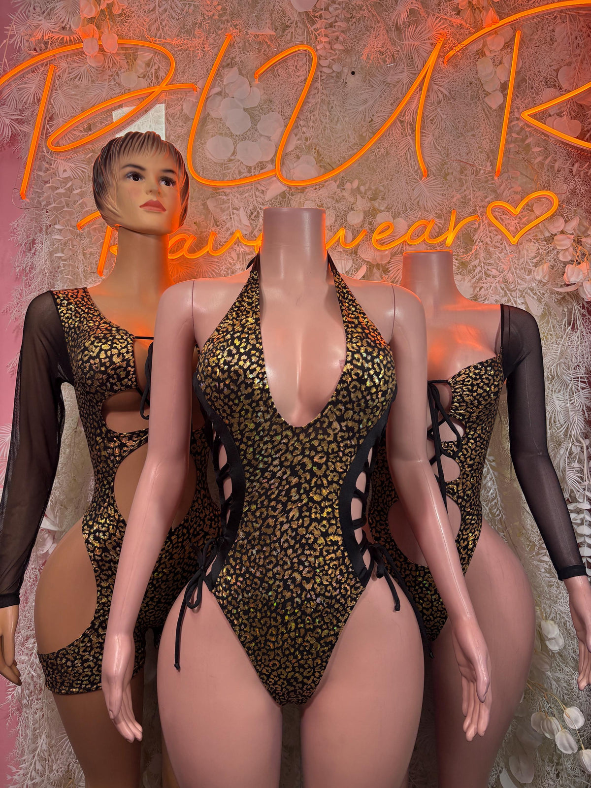 Bottlegirl Bodysuit Gold Cheetah - Bartender Outfit, Dancewear, One-Piece Ravewear, Clubwear, Festival Fashion - image 3