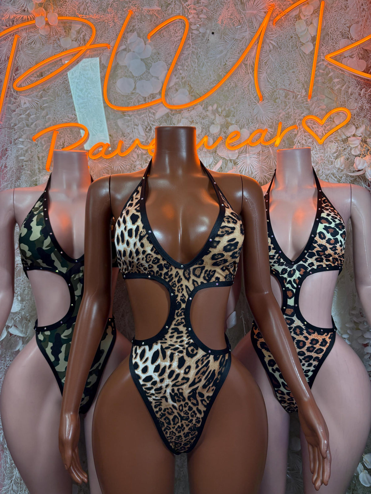 Exotic Dancewear - One Piece Camo Print Bodysuit Festival Outfit, EDM Dancewear, Party Clubwear - image 2