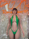 St Patrick’s Day Green Bottlegirl Bodysuit, Festival Rave Outfit