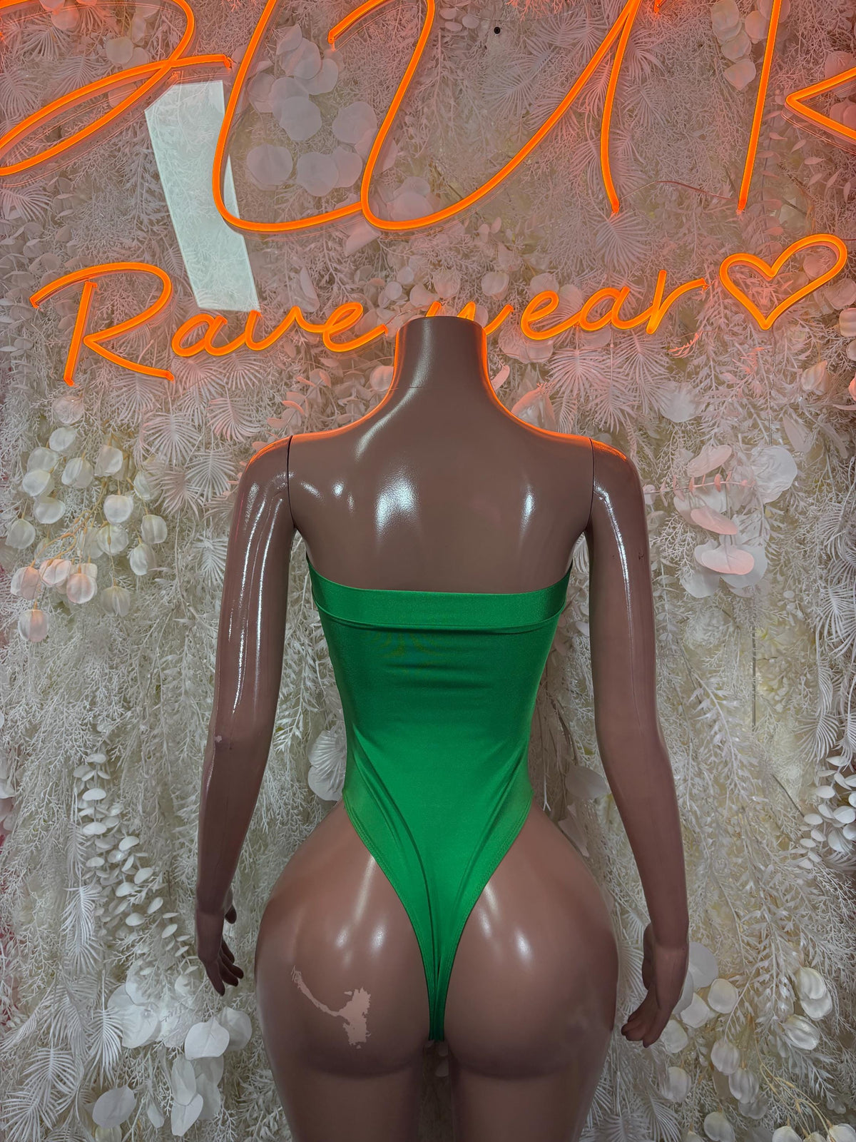 St Patrick’s Day Green Bottlegirl Bodysuit, Festival Rave Outfit - image 2