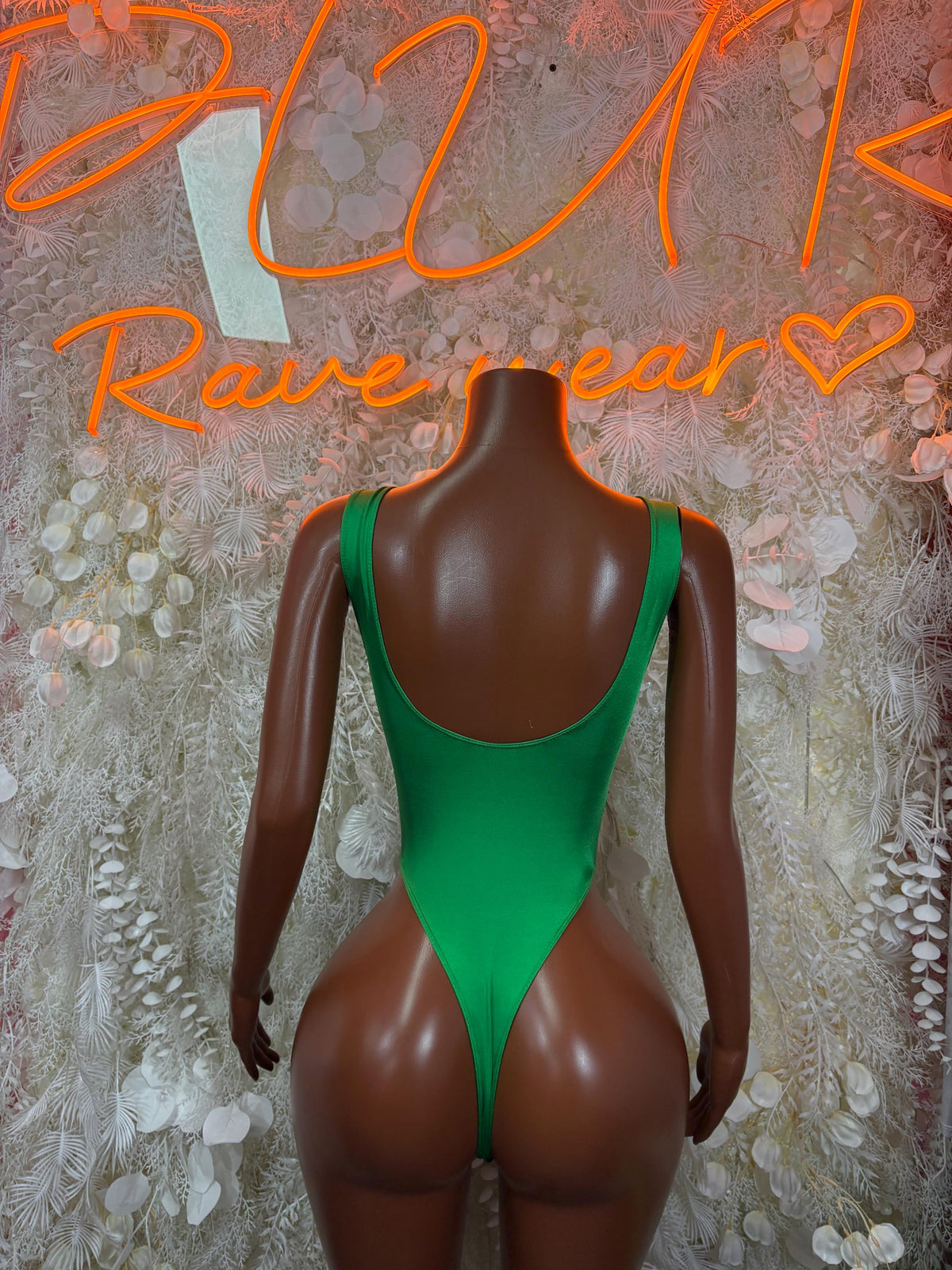 St Patrick’s Day Green Bottlegirl Bodysuit, Festival Rave Outfit - image 2