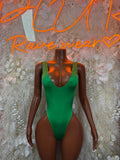 St Patrick’s Day Green Bottlegirl Bodysuit, Festival Rave Outfit