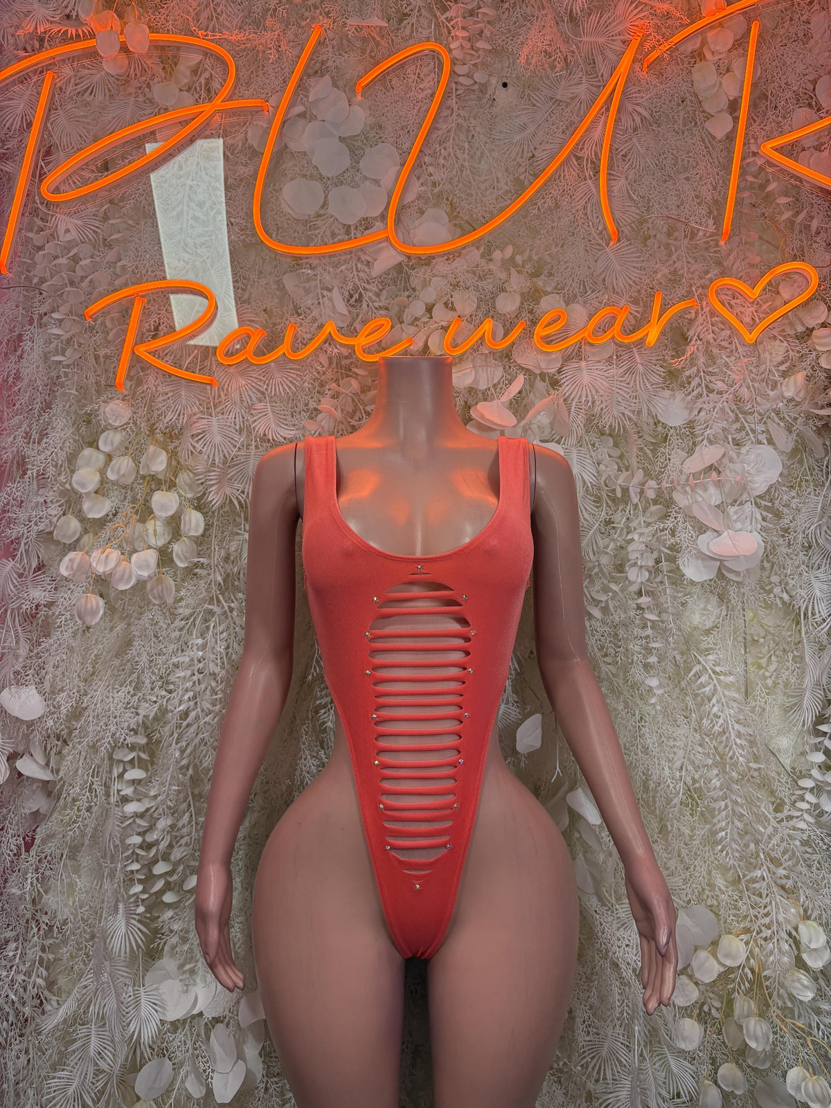 Coral Bodysuit - Exotic Dancewear for Performers, Raves, & Festival Clothing