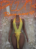 Rave Clothing Yellow Bodysuit - Exotic Dancewear for Performers, Raves, & Festival Clothing
