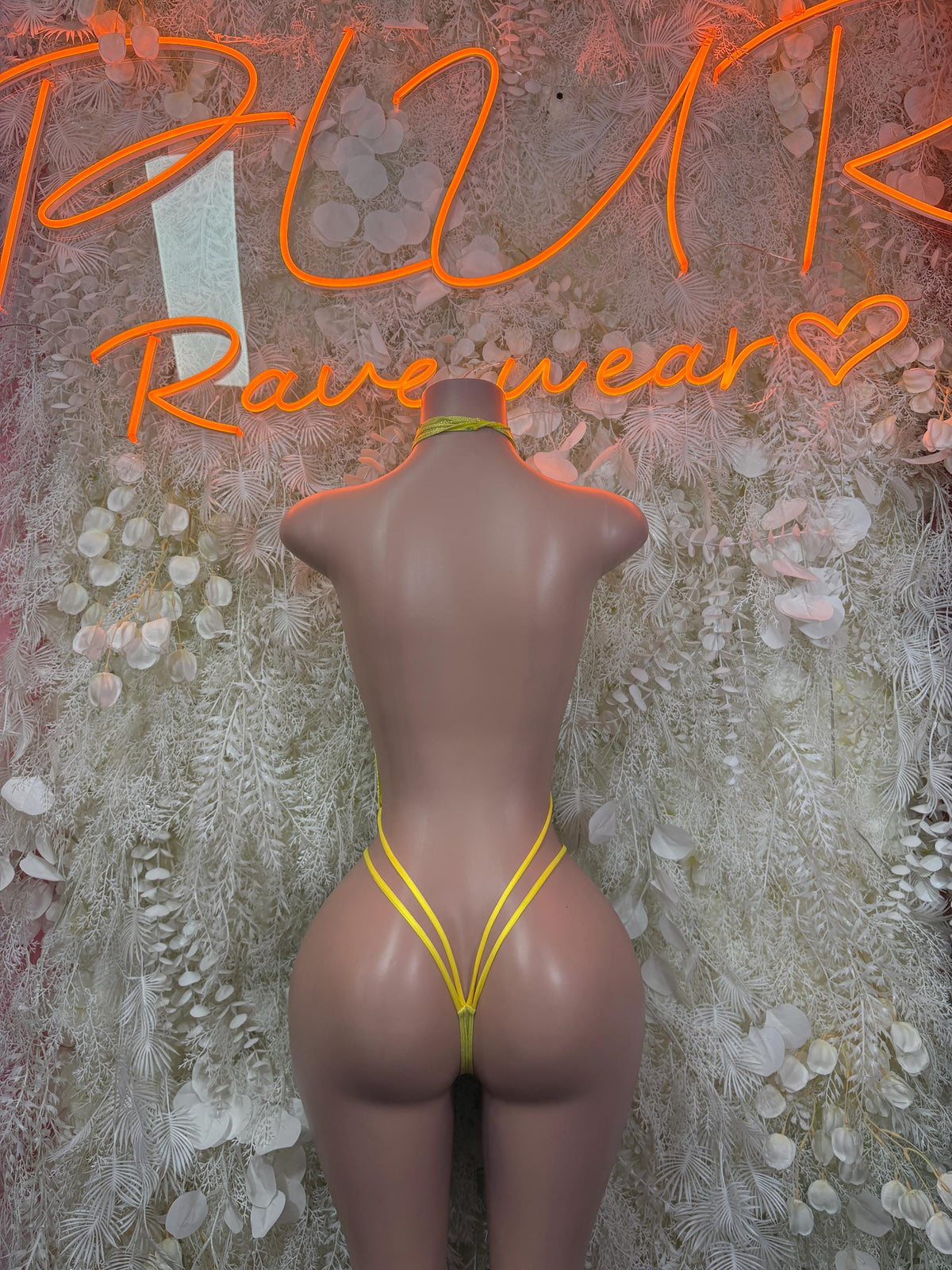 Rave Clothing Yellow Metallic Bodysuit - Exotic Dancewear for Performers, Raves, & Festival Clothing - image 2