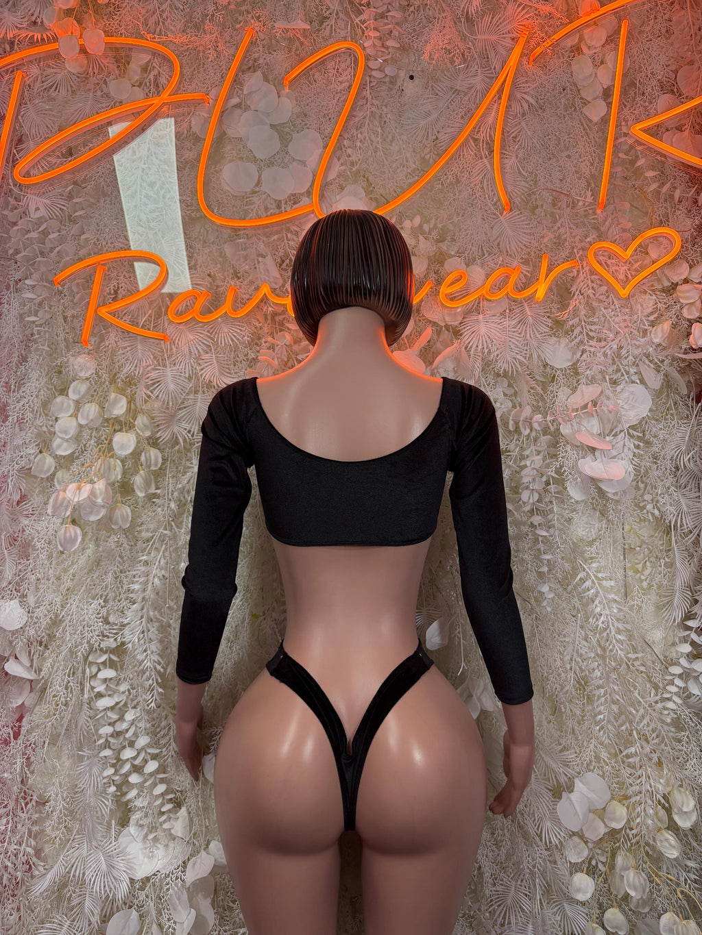 Rave Outfit - Two Piece Black Bodysuit Festival Outfit Dancewear, Party Clubwear - image 3