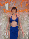Royal Blue Dancewear Gown - Elegant, Date Night Dress, Formal Evening Maxi Club Dress