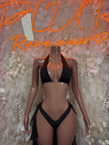 Black Two Piece Set Festival Outfit Dancewear Clubwear