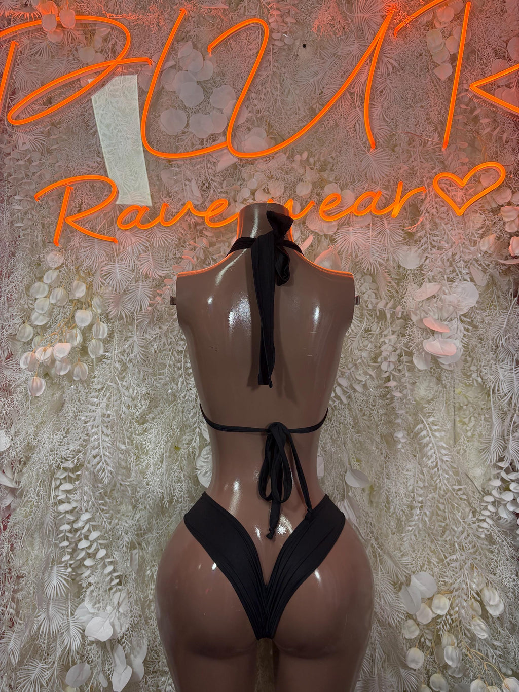 Rave Outfits Black Two Piece Set Festival Rave Outfit Clubwear Dancewear - image 2