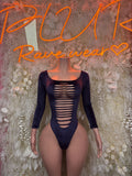 Bartender One-Piece Bodysuit - Purple Exotic Dancewear for Performers, Raves, & Festival Clothing