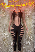 Bottlegirl One-Piece Bodysuit Black | Exotic Dancewear for Performers, Raves, & Festival Clothing