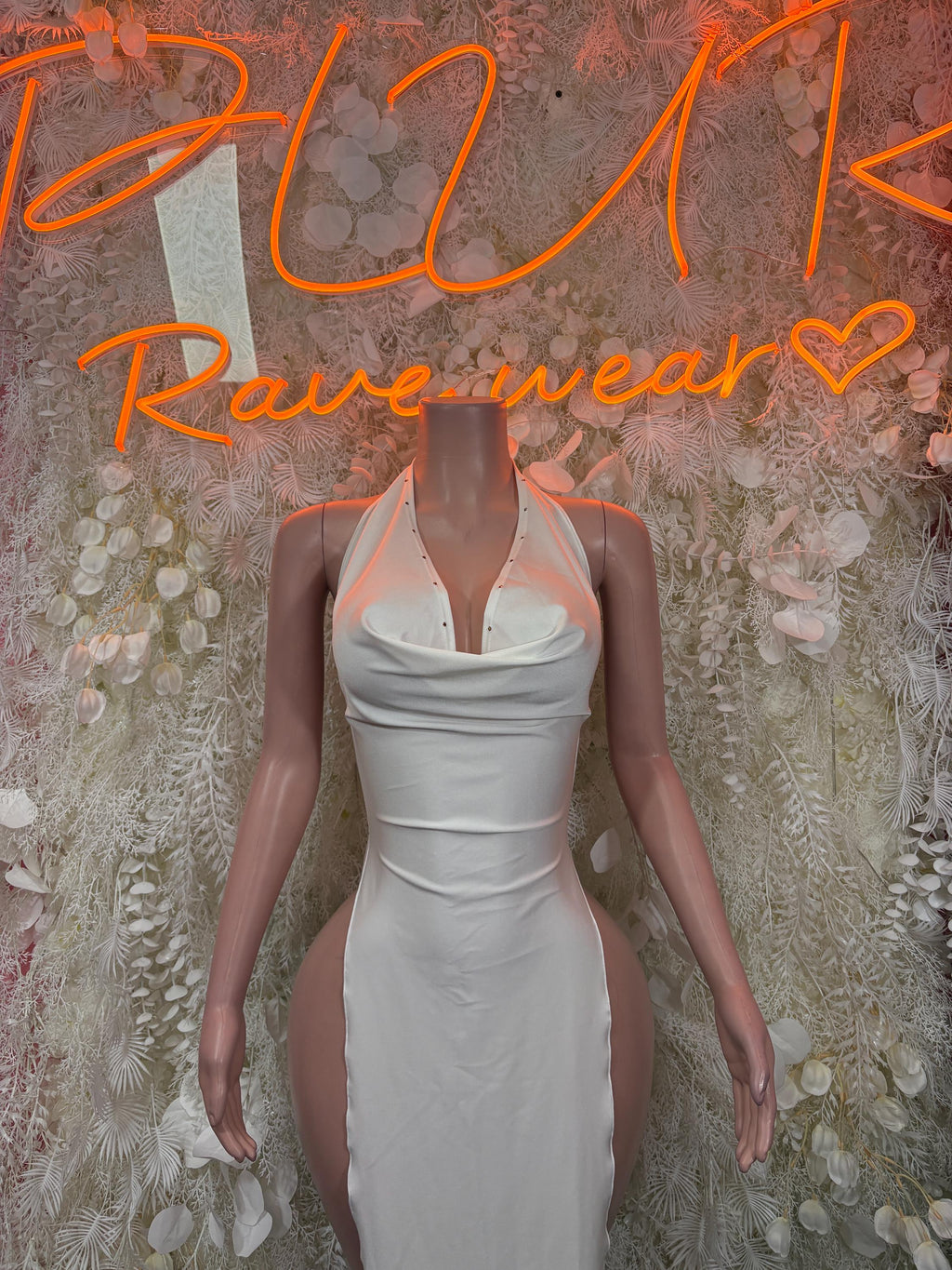 White Flowy Gown for Women - Elegant Dancewear, Date Night Dress, Formal Evening Maxi