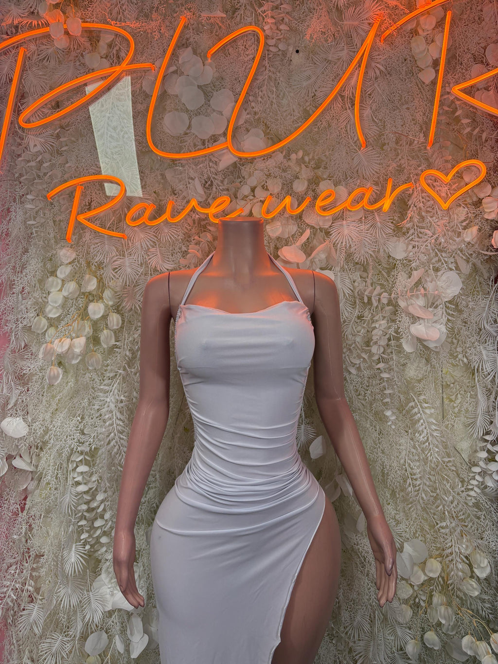 Exotic Dancewear White Gown for Women - Elegant, Date Night Dress, Formal Evening Maxi