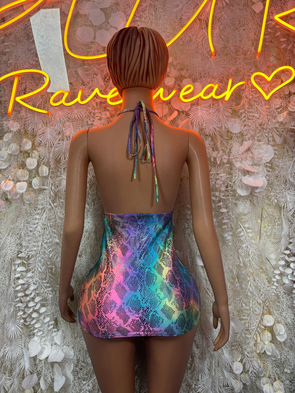 Snake Print Metallic Dress One Piece  – Exotic Dancewear  & Rave Wear Festival Dress Club Outfit