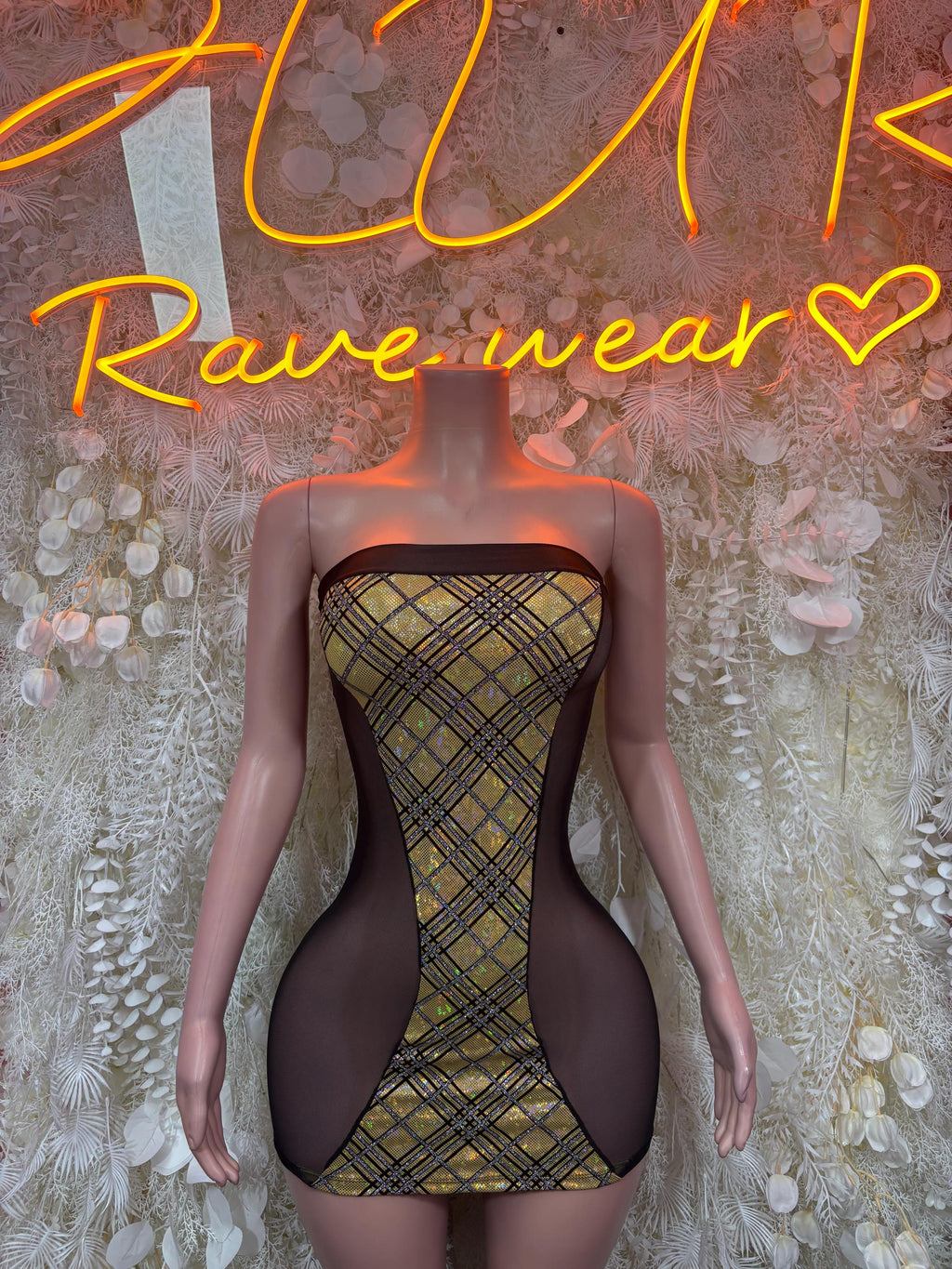 Gold Dress One Piece  – Exotic Dancewear  & Rave Wear Festival Dress Club Outfit