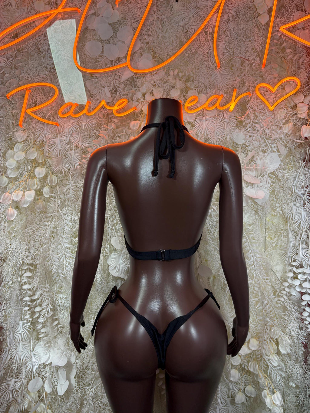 Ravewear Black Two Piece Set Festival Outfit Clubwear Bartender Outfit - image 2
