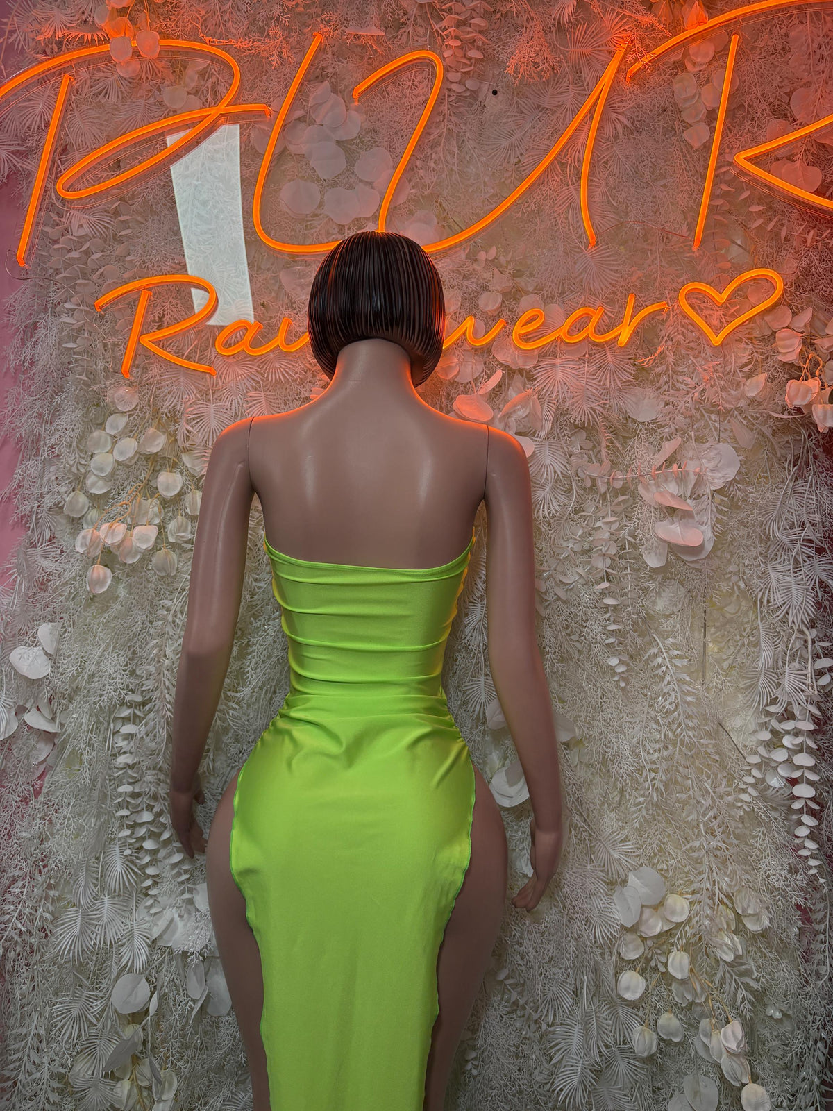 Neon Festival Gown - Exotic Dancewear Elegant, Date Night Dress, Formal Evening Maxi - image 2