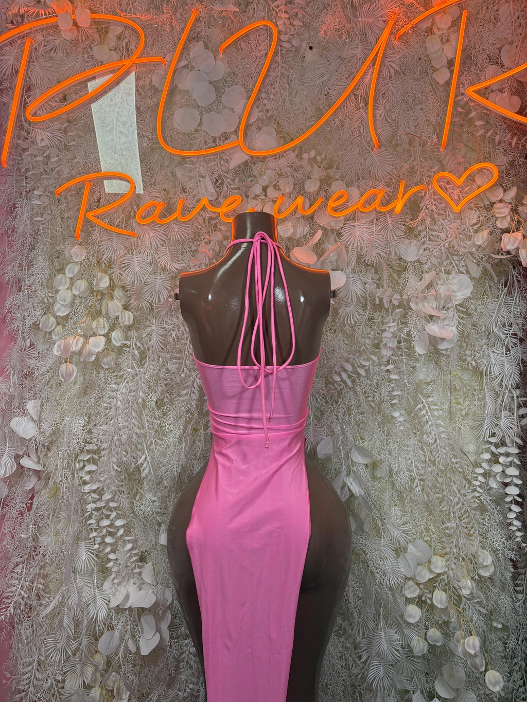 Hot Pink Festival Gown - Exotic Dancewear Elegant, Date Night Dress, Formal Evening Maxi - image 2