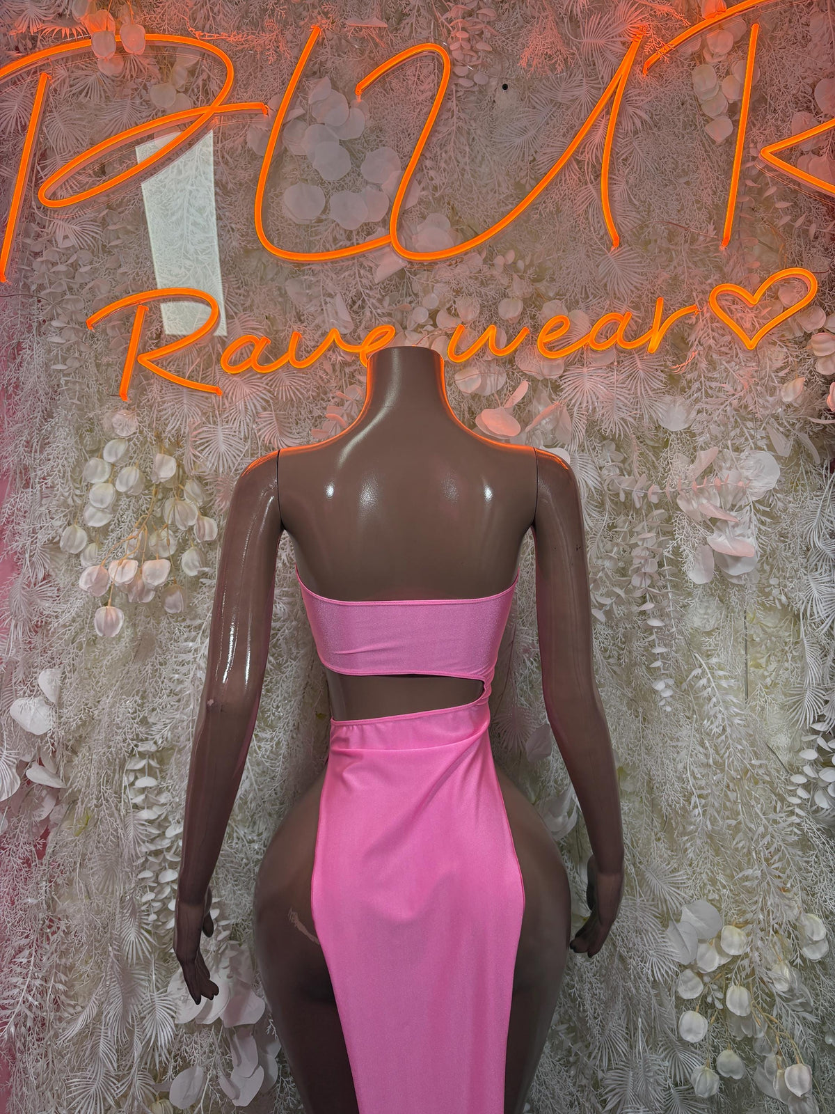 Hot Pink Festival Gown - Exotic Dancewear Elegant, Date Night Dress, Formal Evening Maxi - image 2
