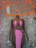Hot Pink Festival Gown - Exotic Dancewear Elegant, Date Night Dress, Formal Evening Maxi