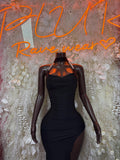 Black Gown - Exotic Dancewear Elegant, Date Night Dress, Formal Evening Maxi