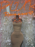 Nude Gown - Exotic Dancewear, Stripper Dress, Festival Rave Outfit, Elegant Evening Date Night Dress