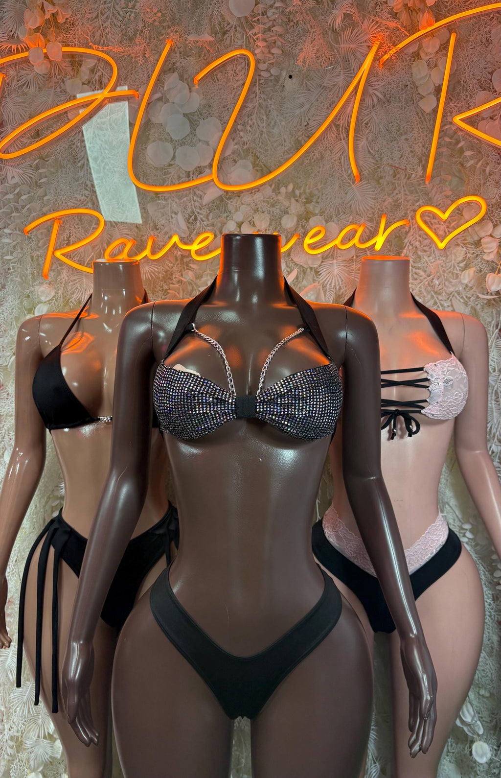 Black Two-Piece Rave Outfit: Festival, Clubwear, Bartender Set - image 3