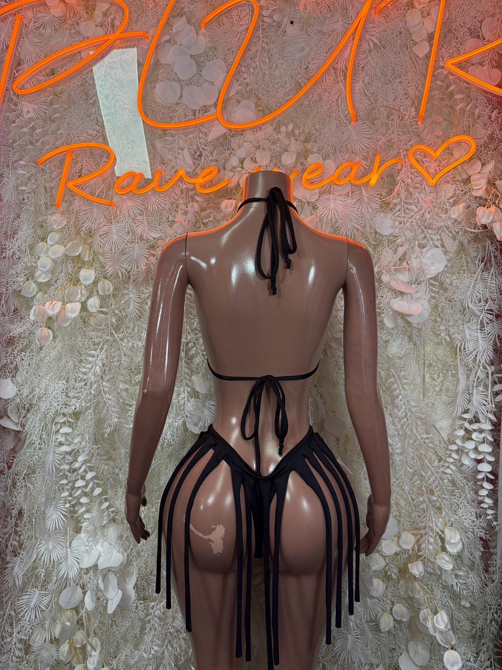 Rave Outfit Black Two Piece Set Festival Outfit Clubwear Bartender Outfit