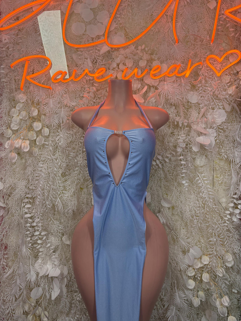 Baby Blue Gown - Exotic Dancewear Elegant, Date Night Dress, Formal Evening Gown