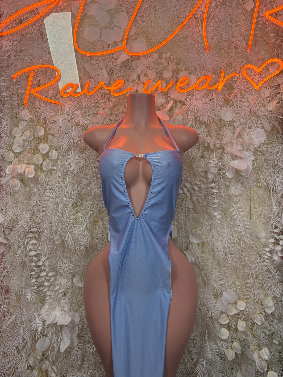 Baby Blue Gown - Exotic Dancewear Elegant, Date Night Dress, Formal Evening Gown